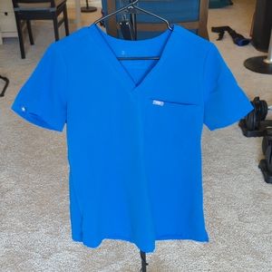 Figs scrub top royal blue size s